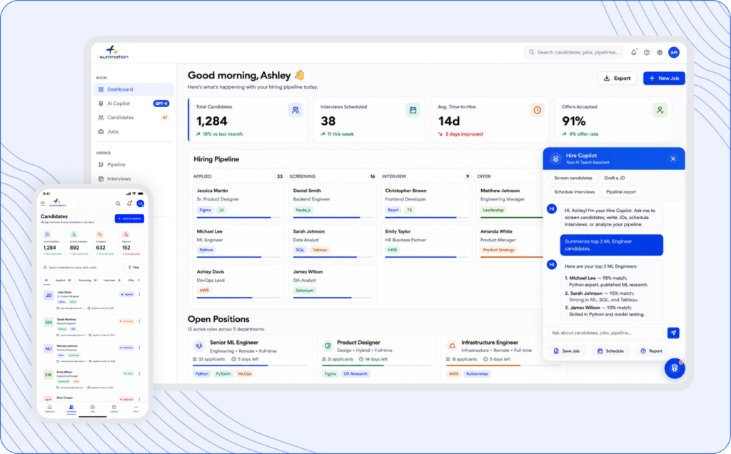 GPT-powered chatbot for ATS and CRM